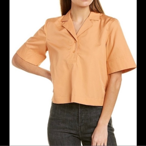 Club Monaco Tops - Club Monaco Orange Short sleeve v neck Blouse